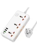 Удлинитель Hoco AC8A Storm (PD30W/1C/3A/3xSocket) (1.5m) White
