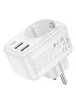 СЗУ Hoco AC26 Changer Outlet Extender 20W (2USB-A/1C/1Socket) White
