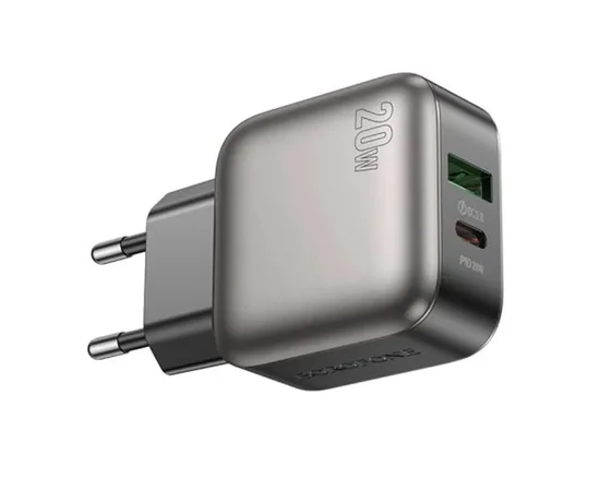 СЗУ Borofone BAS54A Absolute PD20W+QC3.0 (1USB-A/1C) Black