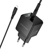 СЗУ Borofone BN18 Intenso PD20W (1USB-C) + кабель Type-C to Lightning Black