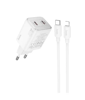 СЗУ Hoco N42 Elogiado 2C PD45W + Type to Lightning White