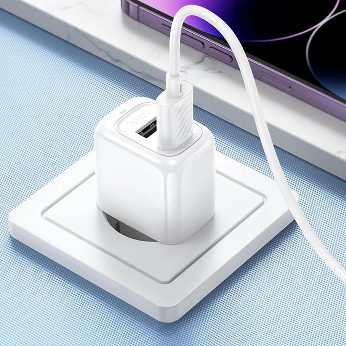 СЗУ Hoco CS51A Surplus (2USB-A) White