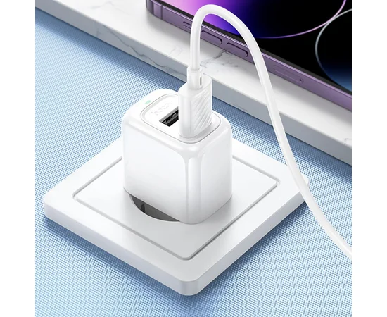 СЗУ Hoco CS51A Surplus (2USB-A) White