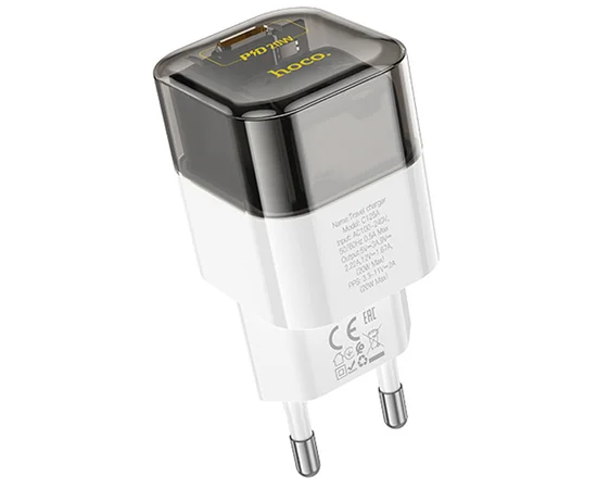 СЗУ Hoco C125A Transparent PD20W (1USB-C) Transparent black