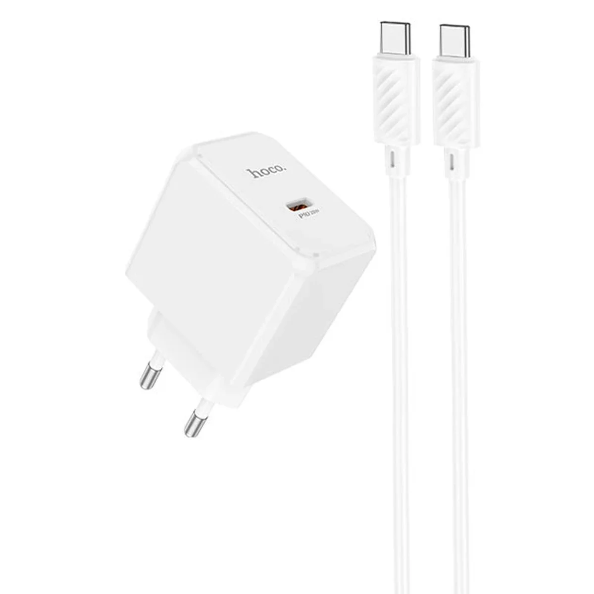 СЗУ HOCO CS13A Ocean PD20W (1USB-C) + Type-C to Type-C White