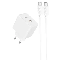 СЗУ HOCO CS13A Ocean PD20W (1USB-C) + Type-C to Type-C White