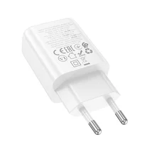 СЗУ Hoco N63 Gentle PD30W+QC3.0 (1USB-A/1C) + кабель Type-C to Lightning White