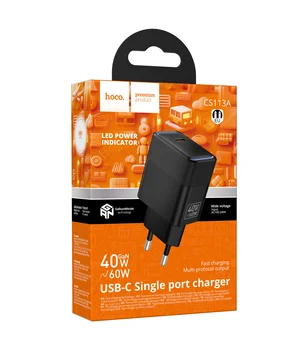 СЗУ Hoco CS113A Lounge PD40W (1USB-C) Black