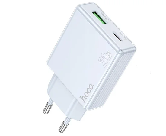 СЗУ Hoco C142A Direct PD20W+QC3.0 (1USB-A/1C) Blue