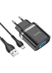 СЗУ Hoco N1 Ardent 1USB-A + USB to MicroUSB Black