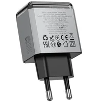 СЗУ Borofone BN20 Lena PD35W+QC3.0 (1USB-A/1C) Metal gray