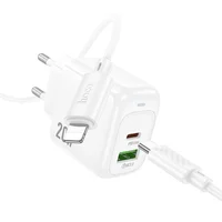 СЗУ Hoco CS54A Surplus PD20W+QC3.0 (1USB-A/1C) + кабель Type-C to Lightning White