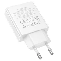 СЗУ Hoco C142A Direct PD20W+QC3.0 (1USB-A/1C) White