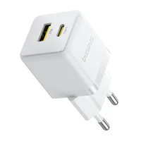 СЗУ Baseus Palm Fast Charger 20W (1USB-A/1C) + кабель Type-C to Type-C (P10111608) Moon White