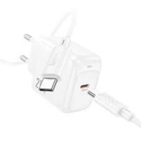 СЗУ Hoco CS53A Surplus PD25W (1USB-C) + кабель Type-C to Type-C White