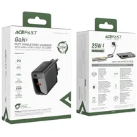 СЗУ Acefast A104 GaN PD25W (1USB-C) Black
