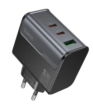 СЗУ Hoco CS75A Star Speed PD70W+QC3.0 (1USB-A/2C) Midnight black