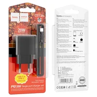 СЗУ HOCO CS13A Ocean PD20W (1USB-C) + Type-C to Type-C Black
