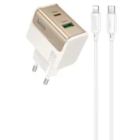 СЗУ Hoco CS73A Star Speed PD30W+QC3.0 (1USB-A/1C) + кабель Type-C to Lightning White