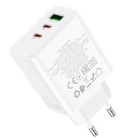 СЗУ Hoco C126A PD40W+QC3.0 (1USB/2Type-C) White