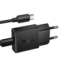 СЗУ Hoco N72 Speed ultra-thin PD20W (1USB-C) + кабель Type-C to Type-C Black
