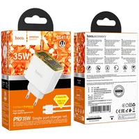 СЗУ Hoco CS41A Smart PD35W (1C) + Type-C to Type-C White