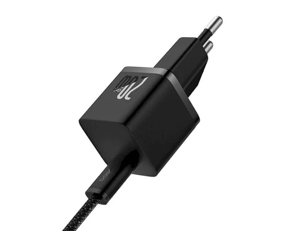 СЗУ Baseus GaN5 Fast Charger (mini) 1C 20W + Type-C to Type-C (P10110900113) Cluster Black