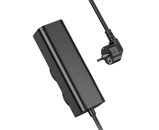 Подовжувач Hoco NS10 Wisdom 2-position PD67W (1USB-A/3C/2Socket) (2m) Black