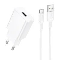 СЗУ Borofone BA110A Lemi 7.5W (1USB-A) + кабель USB to Type-C White