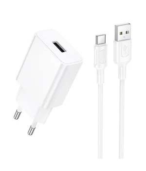 СЗУ Borofone BA110A Lemi 7.5W (1USB-A) + кабель USB to Type-C White