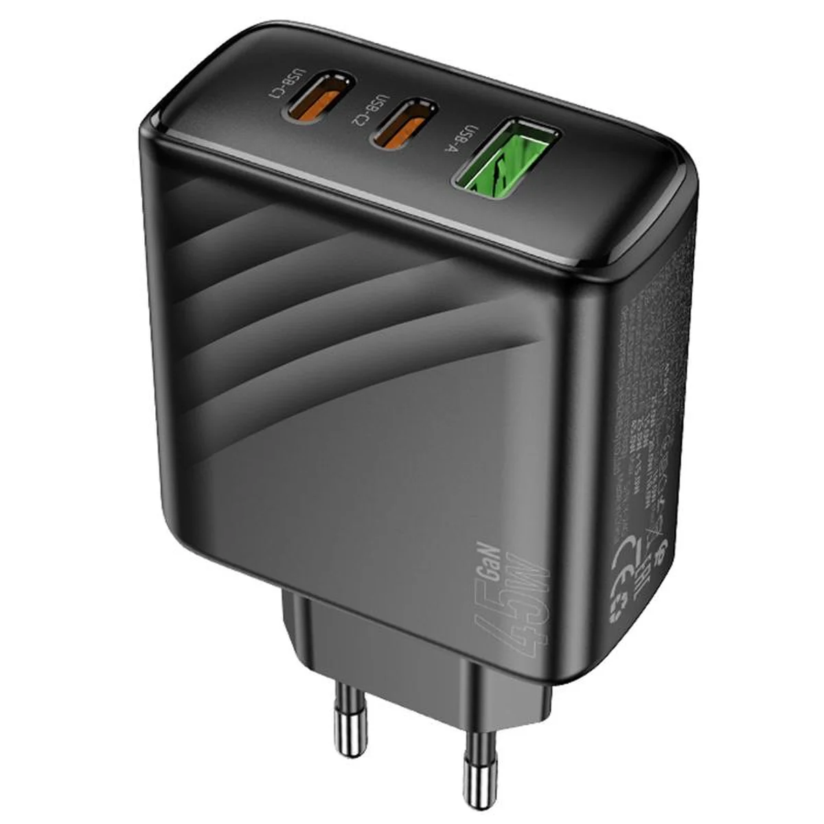СЗУ Hoco CS26A Article PD45W (1USB-A/2C) Black