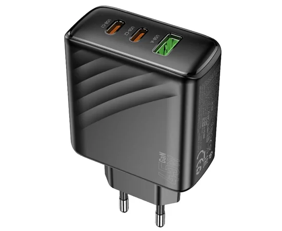СЗУ Hoco CS26A Article PD45W (1USB-A/2C) Black