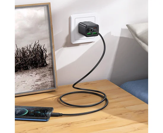 СЗУ Hoco N55 Fundador PD20W four-port (2USB-A/2C) Black