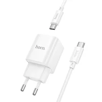 СЗУ Hoco C146A Charm PD20W (1USB-C) + кабель Type-C to Type-C White