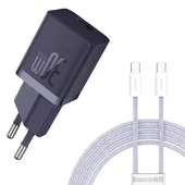 СЗУ Baseus GaN5 Fast Charger (mini) 30W (1USB-C) + кабель Type-C to Type-C (P10110902) Midnight Purple