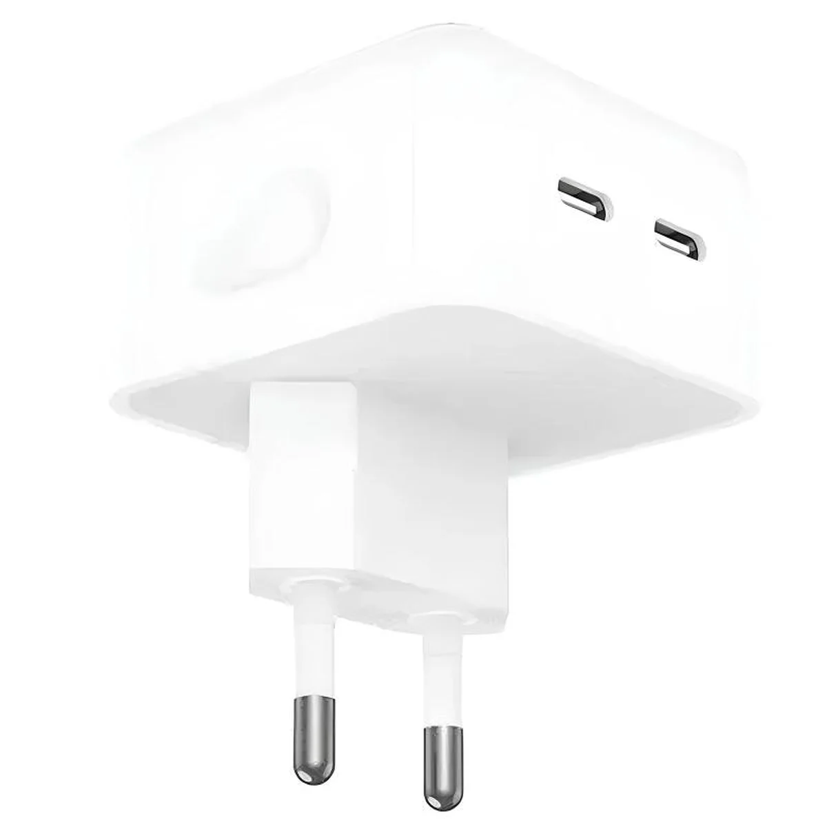 СЗУ 35W Dual Mini Power Adapter for Apple (2USB-C) (AA) (box) White