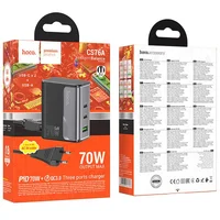 СЗУ Hoco CS76A Star Speed PD70W (1USB-A/2C) Midnight Black