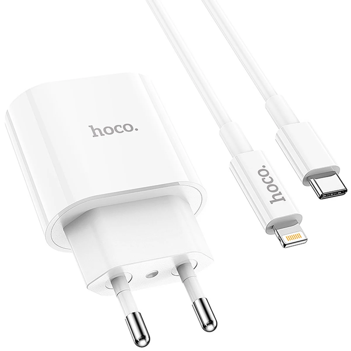СЗУ Hoco C94A Metro PD20W (1USB-C) + кабель Type-C to Lightning White