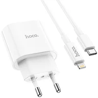 СЗУ Hoco C94A Metro PD20W (1USB-C) + кабель Type-C to Lightning White
