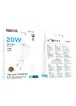 СЗУ Borofone BA104A Pudding PD20W+QC3.0 (1USB-A/1C) + кабель Type-C to Type-C White