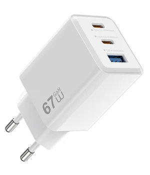СЗУ WIWU G026 Cube PD67W+QC3.0 GaN (1USB-A/2C) White