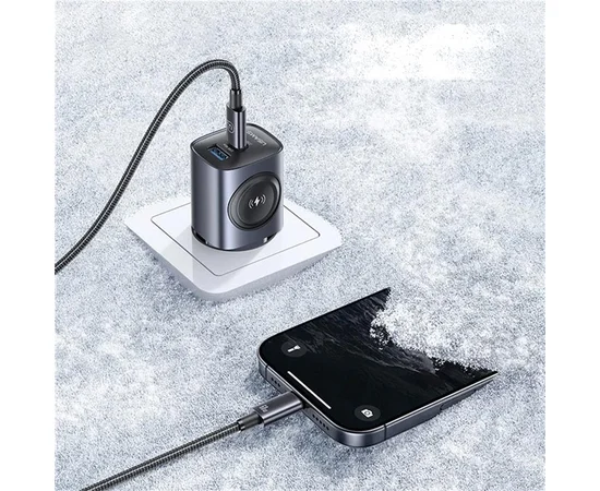 СЗУ Usams US-CC293 T67 Multifunctional iWatch Charger 20W (1USB-A/1C) Tarnish