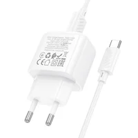 СЗУ Hoco CS52A Surplus QC3.0 (1USB-A) + кабель USB to Type-C White