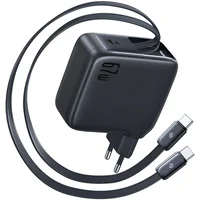 СЗУ Baseus EnerCore CJ21 PD67W with retractable cables (3USB-C) (E0121D) Cosmic Black