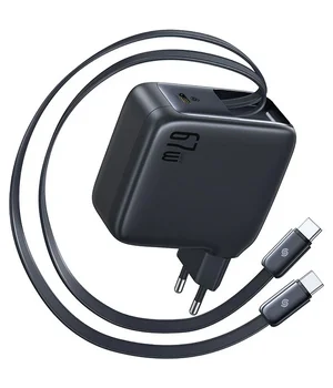 СЗУ Baseus EnerCore CJ21 PD67W with retractable cables (3USB-C) (E0121D) Cosmic Black