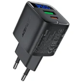 СЗУ Acefast A116 PD35W+QC3.0 GaN (1USB-A/1C) Black