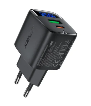 СЗУ Acefast A116 PD35W+QC3.0 GaN (1USB-A/1C) Black