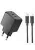 СЗУ Hoco CS16A Wish PD20W (1USB-C/1L) + кабель Type-C to Lightning Black
