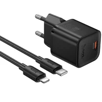 СЗУ Hoco N66 Ingenious PD35W (1USB-C) + кабель Type-C to Lightning Black