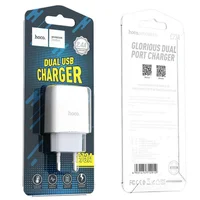 СЗУ Hoco C73A Glorious 2.4A (2USB-A) Белый